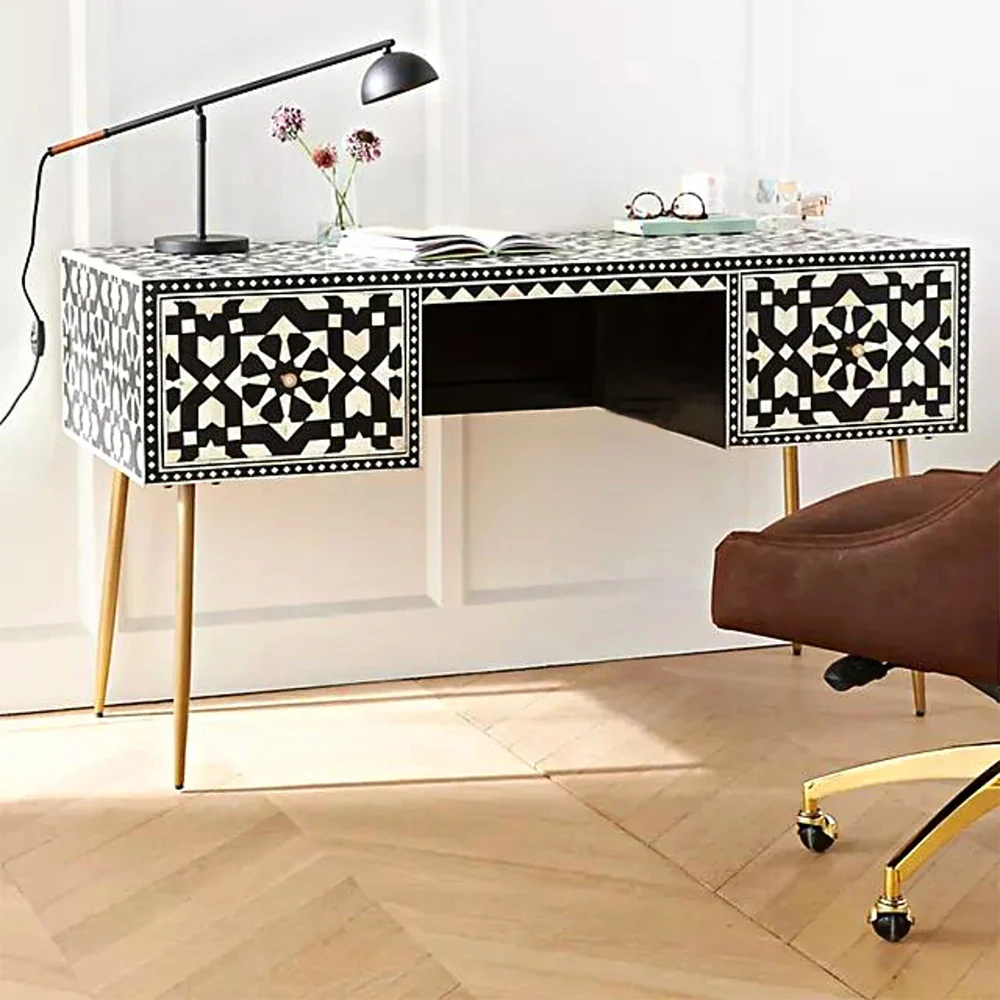 Inlay Study TableDesk - Moroccan