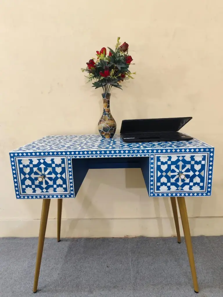 Inlay Study Desk - Moroccan