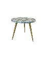Inlay Round Side Table with Three Gold Legs- phases