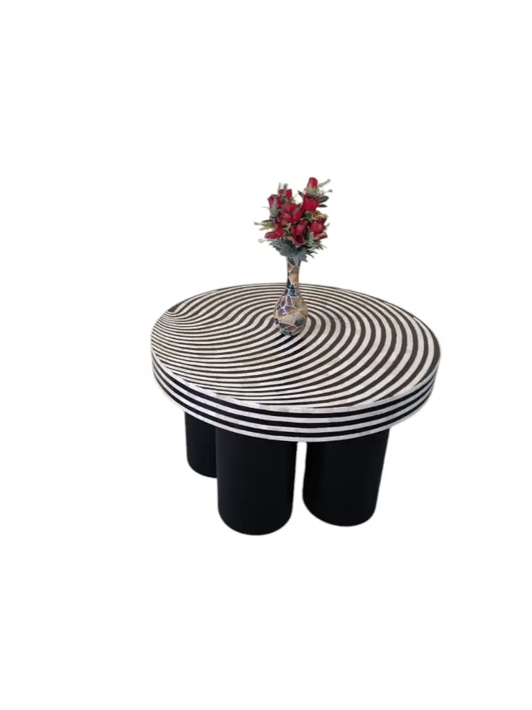 Inlay Round Coffee Table- Eliza