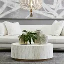 Inlay Round Coffee Table- Makayla