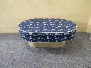 Inlay Jordan Oval Shape Coffee Table - Overlay Floral