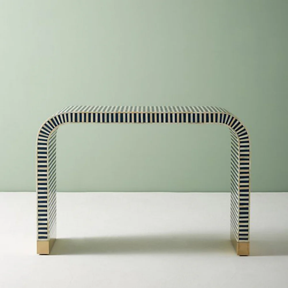 Inlay Entryway Console Table - Waterfall