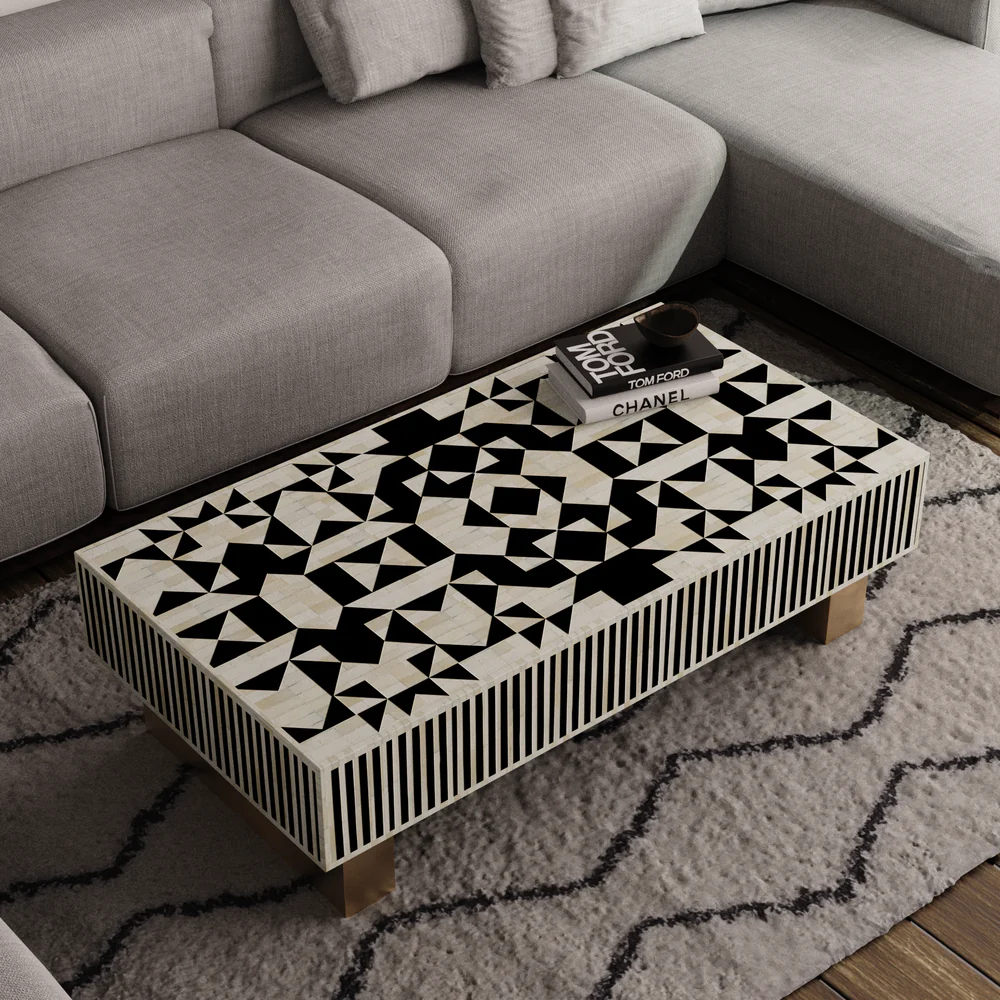 Inlay Luxom Rectangular Coffee Table - Kingsley