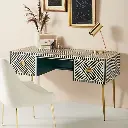 Inlay Study Table/Desk - Chevron