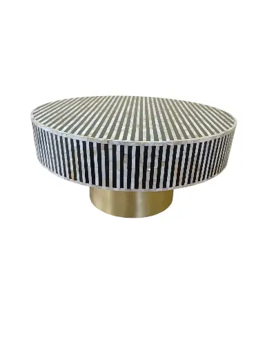 Inlay Round Coffee Table - Waterfall