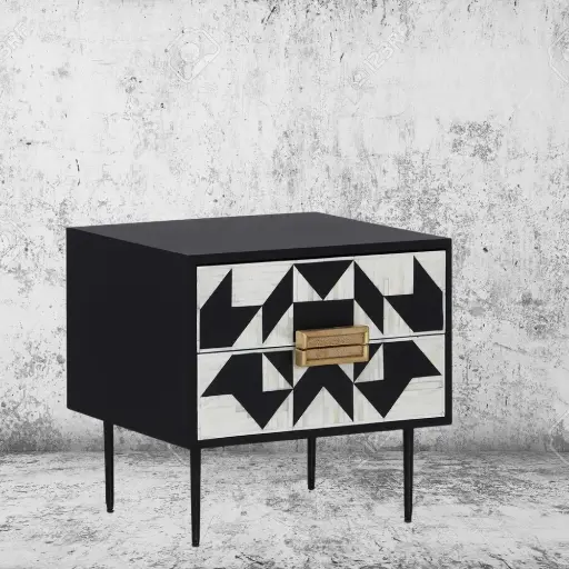 Inlay Marvin Bedside Table with Legs - Kingsley