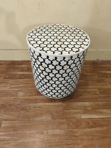 Inlay Drum Florida Side Table - Targua