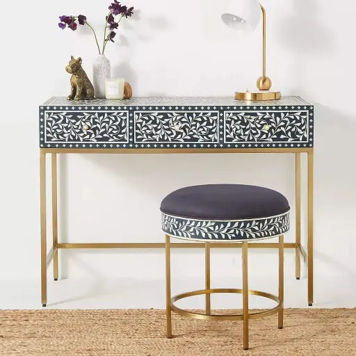 Inlay Entryway Console Desk Table - Cleo