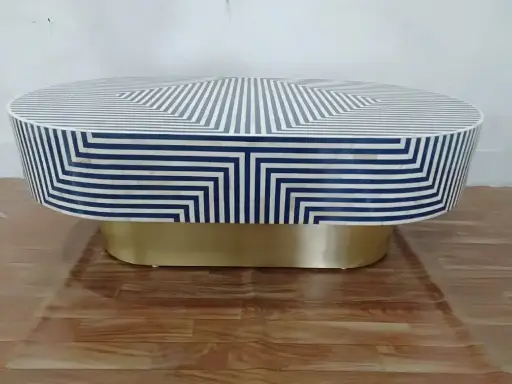 Inlay Jordan Oval Shape Coffee Table - Harmony