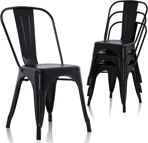 Iron Chair for Bed Room Office Cafe/Restaurant/Hotel/Banquet Hall/Garden/Dining/Home Living Room Side Study Chair for Indoor and Outdoor 