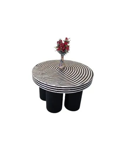 Inlay Round Coffee Table- Eliza